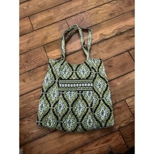 Vera Bradley Shoulder Bag RETIRED Cambridge‎ bucket Double Straps Front Pocket